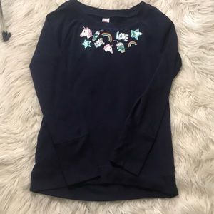Navy Blue Unicorn Sweater